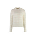 Women’s White Logo Knit Sweater – Balenciaga All-Over Logo Crew Neck