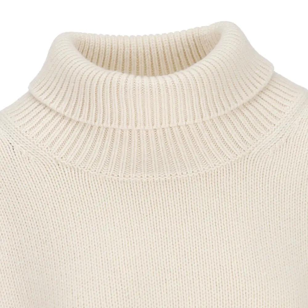 Women’s White Cashmere Turtleneck – Chloé Luxury Knit Sweater
