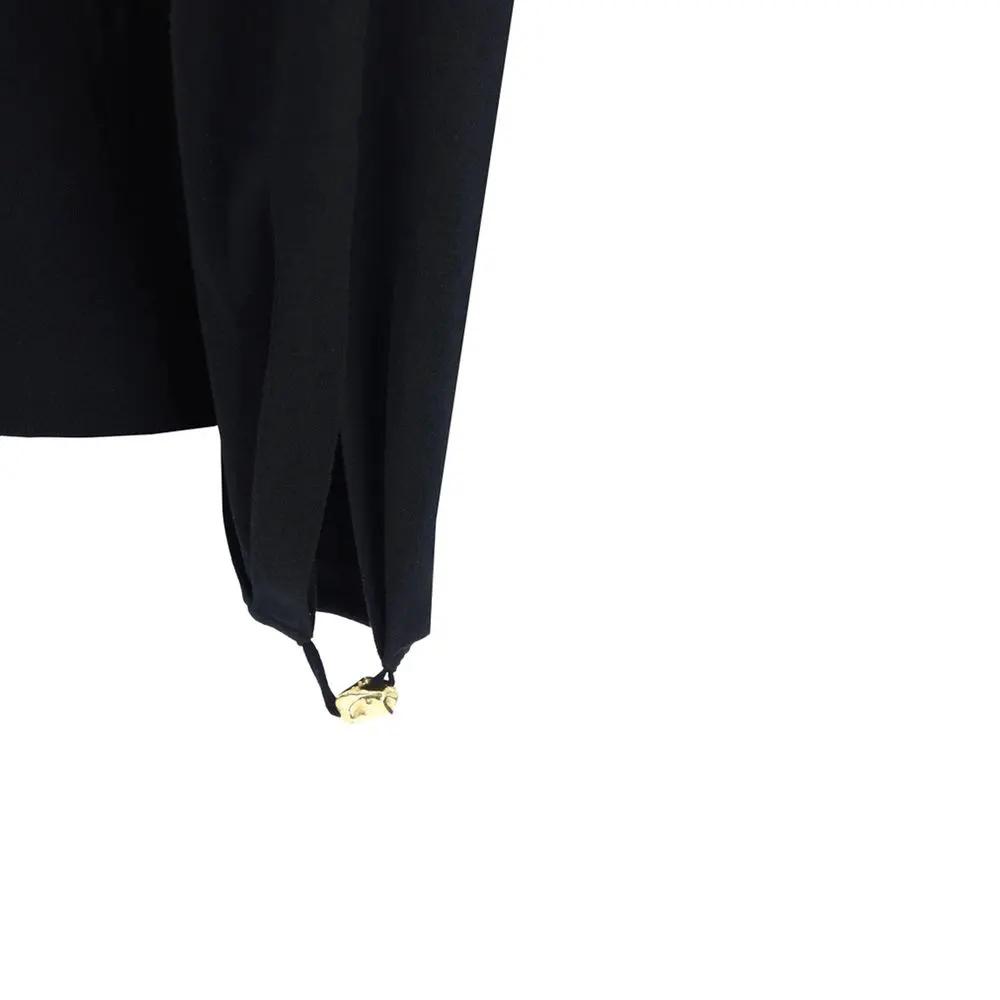 Pull noir laine femme – Chloé col montant découpe manches ballon