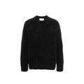Jil Sander Black Alpaca Leather Sweater