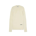 Women’s White Cotton Sweatshirt – Jil Sander Logo Crew Neck Pullover Made in Italy