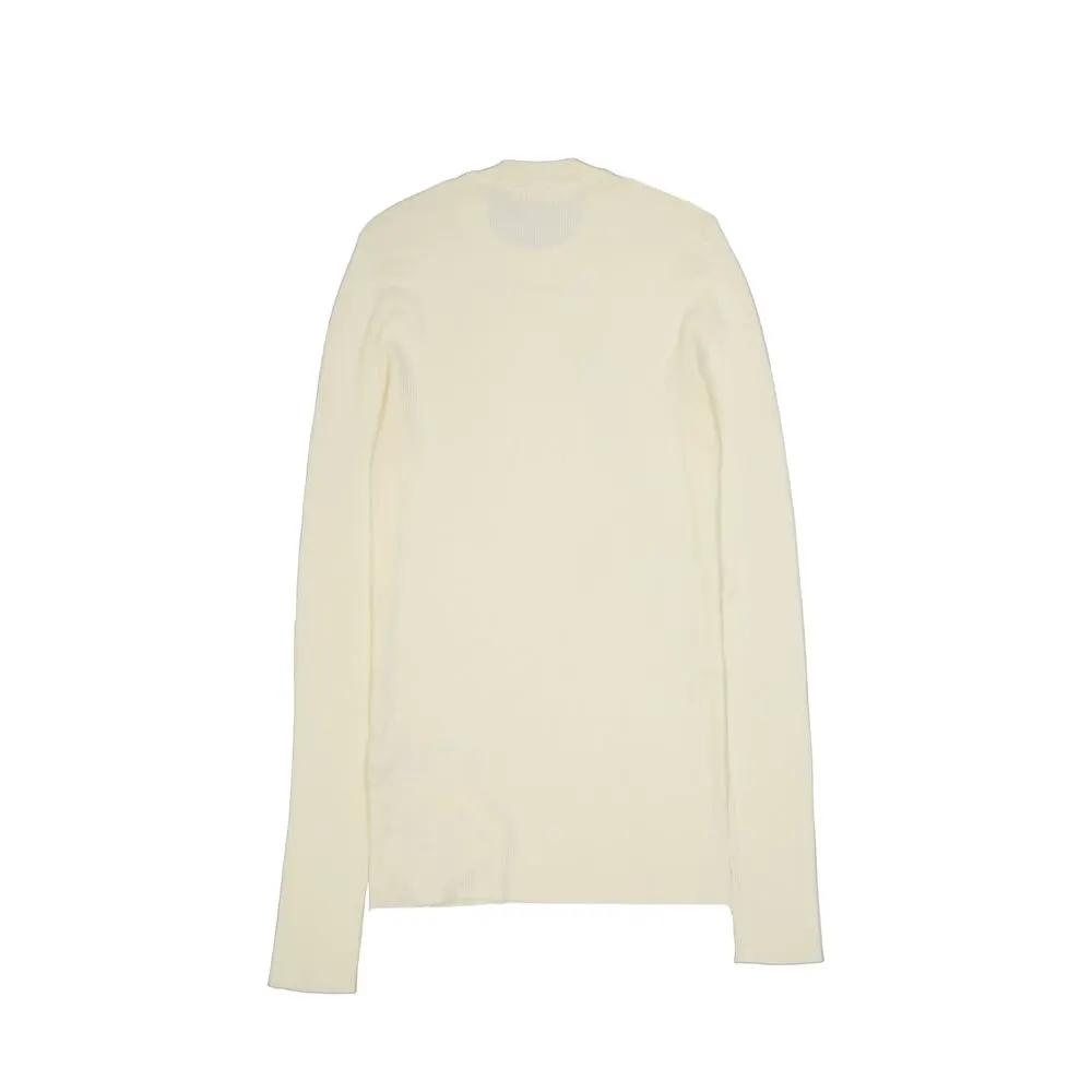 Women’s White Cotton Sweatshirt – Jil Sander Logo Crew Neck Pullover Made in Italy