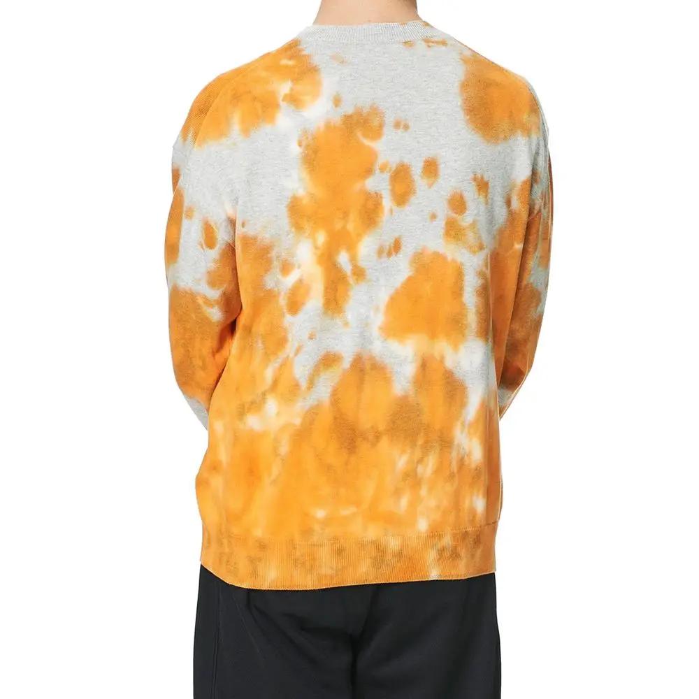 Men’s Orange Cotton Sweatshirt – Kenzo Crew Neck Casual Pullover