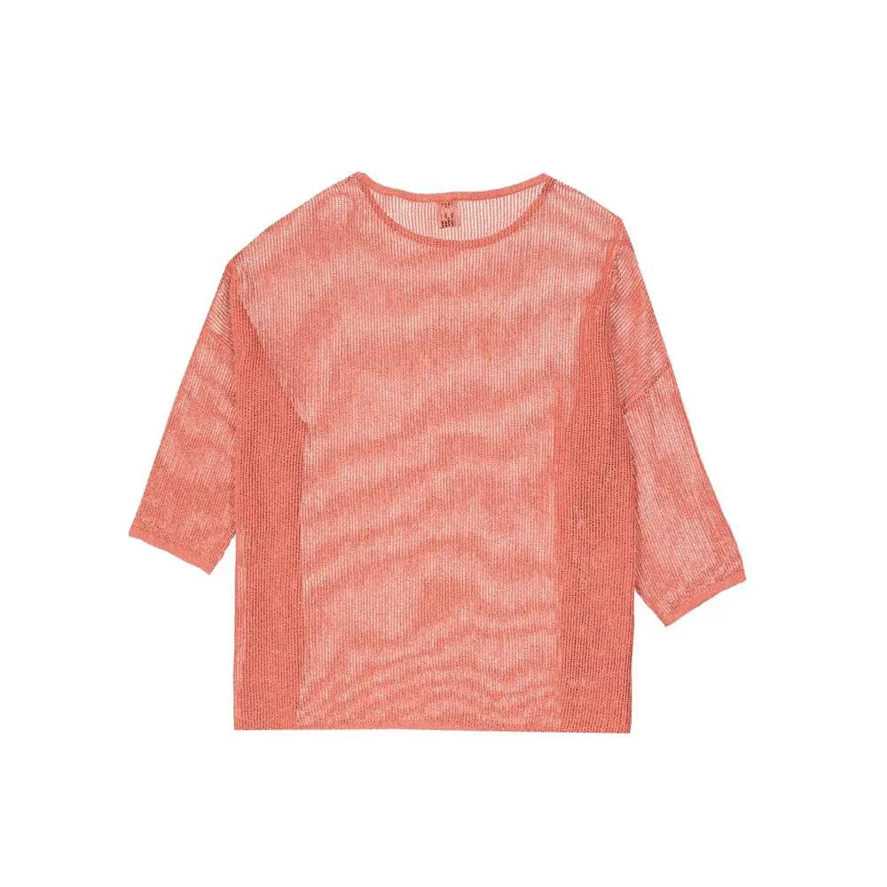 Women’s Multicolor Metallic Knit Top – Missoni Semi-Sheer Perforated Sweater