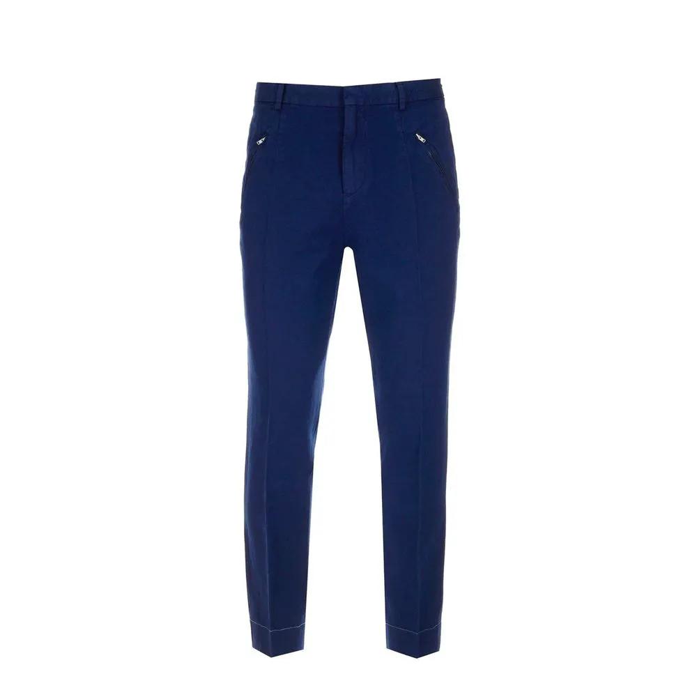 Men’s Blue Cotton Casual Pants – Maison Margiela Minimalist Trousers Made in Italy