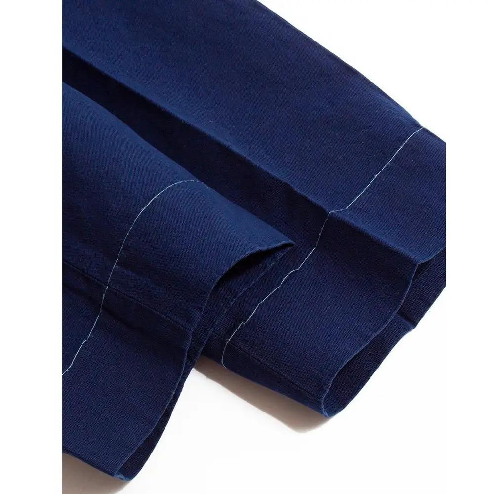 Men’s Blue Cotton Casual Pants – Maison Margiela Minimalist Trousers Made in Italy