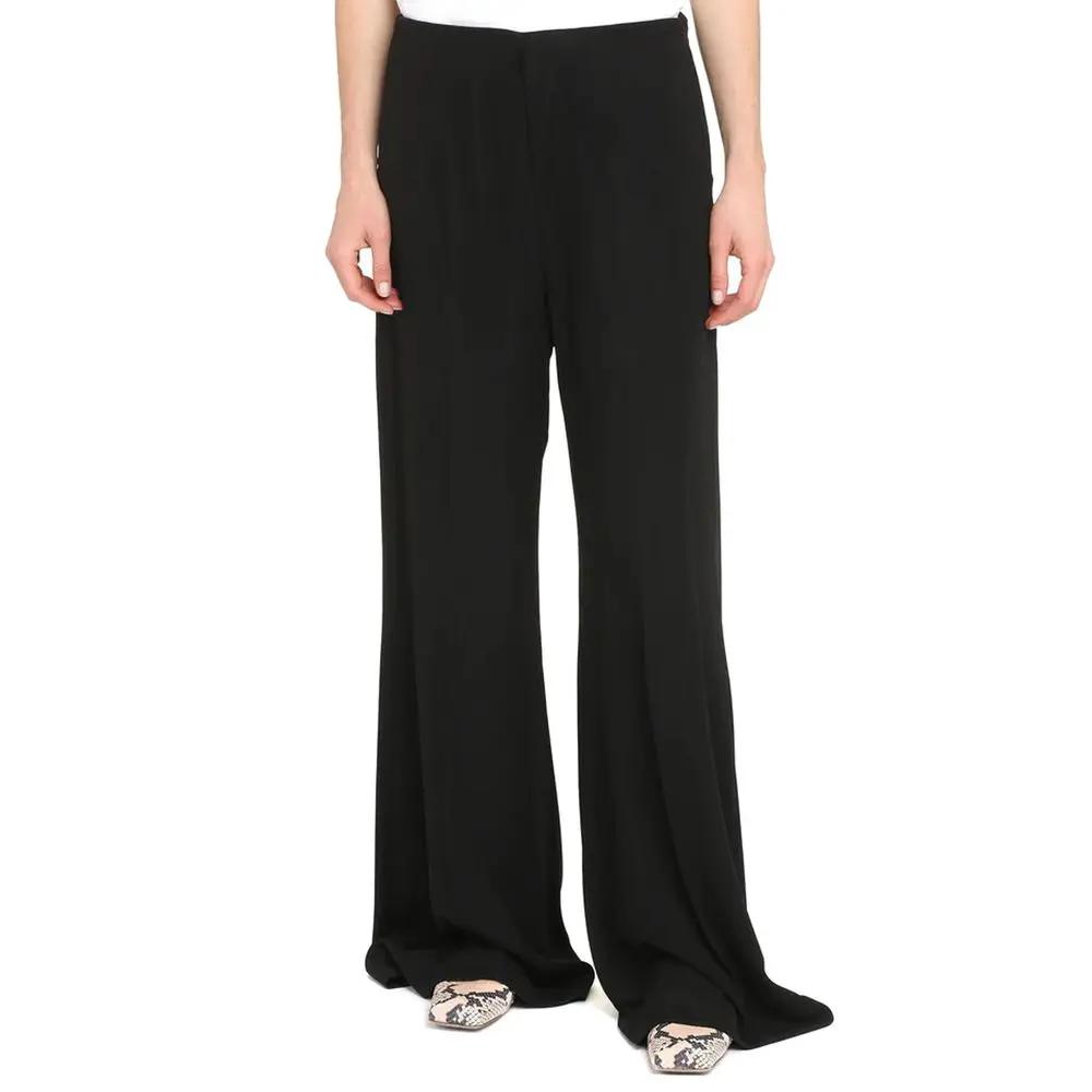 Women’s Black Viscose Pants – Maison Margiela Elastic Waist Casual Trousers Made in Italy
