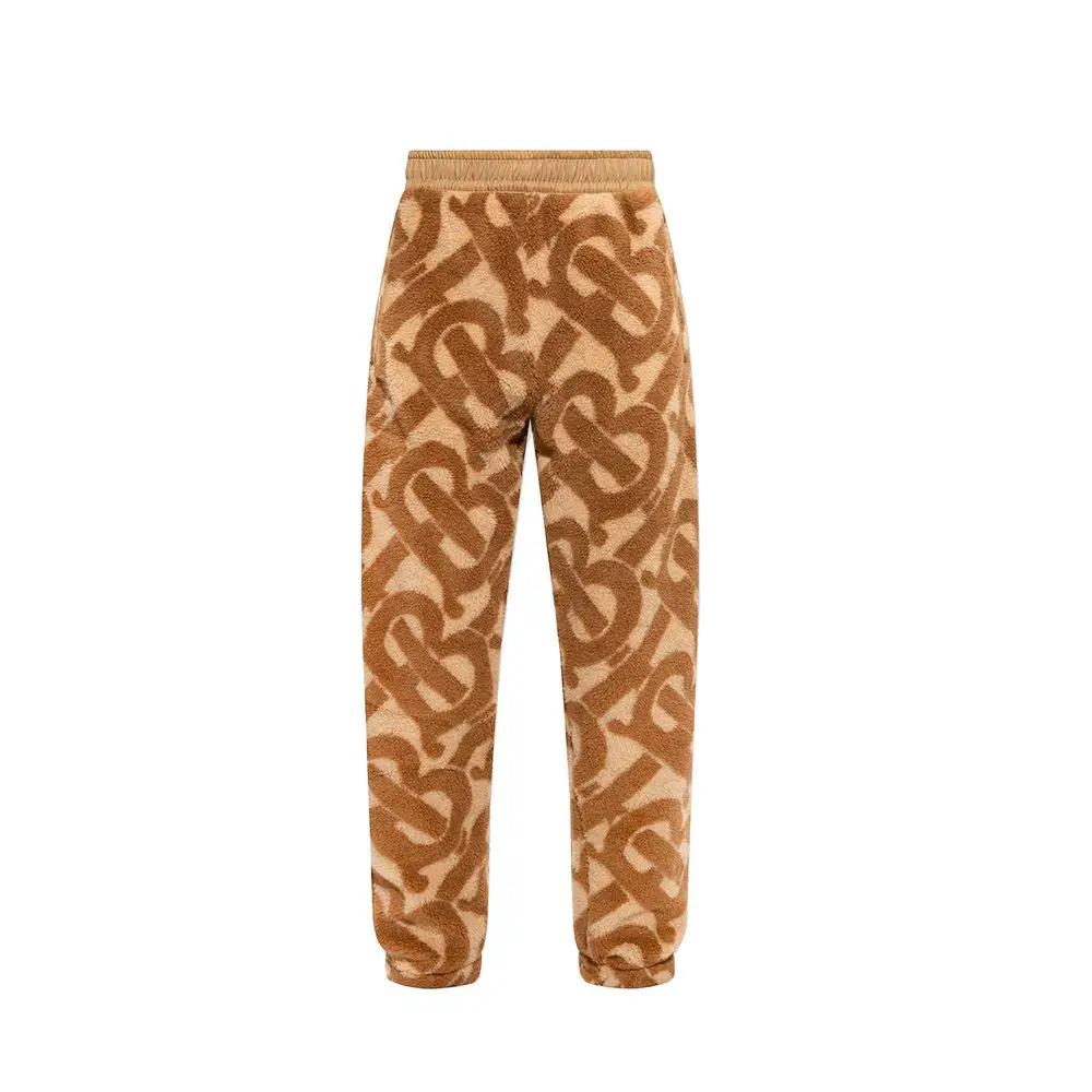 Pantalon marron monogramme homme – Burberry pantalon élastiqué casual