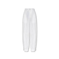 Women’s White Cotton Blend Pants – Bottega Veneta Tailored Ankle Detail Trousers Made in Italy