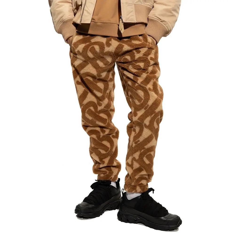 Pantalon marron monogramme homme – Burberry pantalon élastiqué casual
