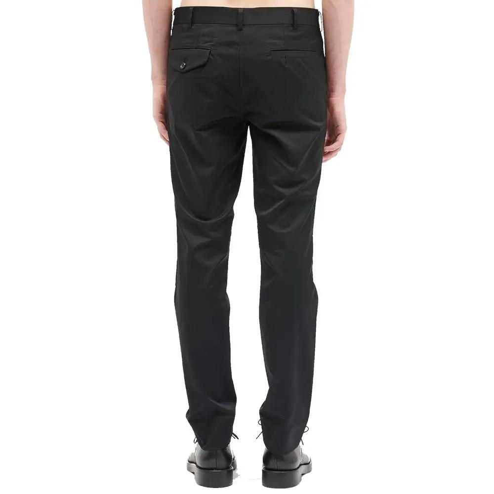 Men’s Black Nylon Pants – Comme des Garçons Technical Casual Trousers Made in Japan