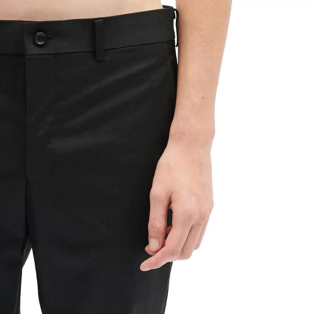 Men’s Black Nylon Pants – Comme des Garçons Technical Casual Trousers Made in Japan