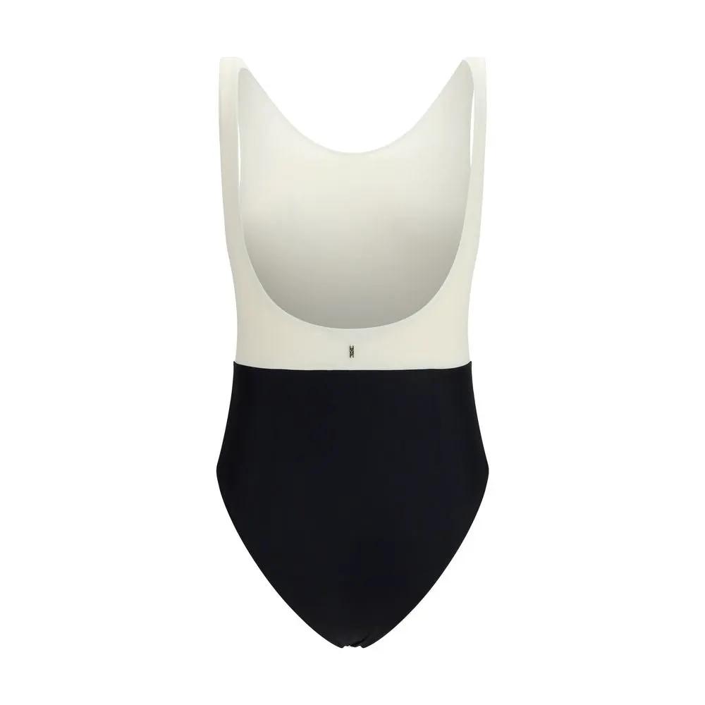 Maillot de bain une pièce en polyamide multicolore Ami Paris
