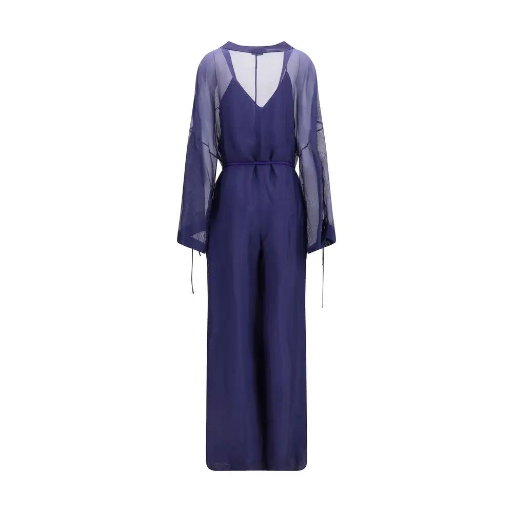 Combinaison bleue en viscose Giorgio Armani