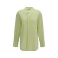 Women’s Bicolor Embroidered Cotton Blouse – Forte_Forte Les Fleurs Poplin Shirt SS26