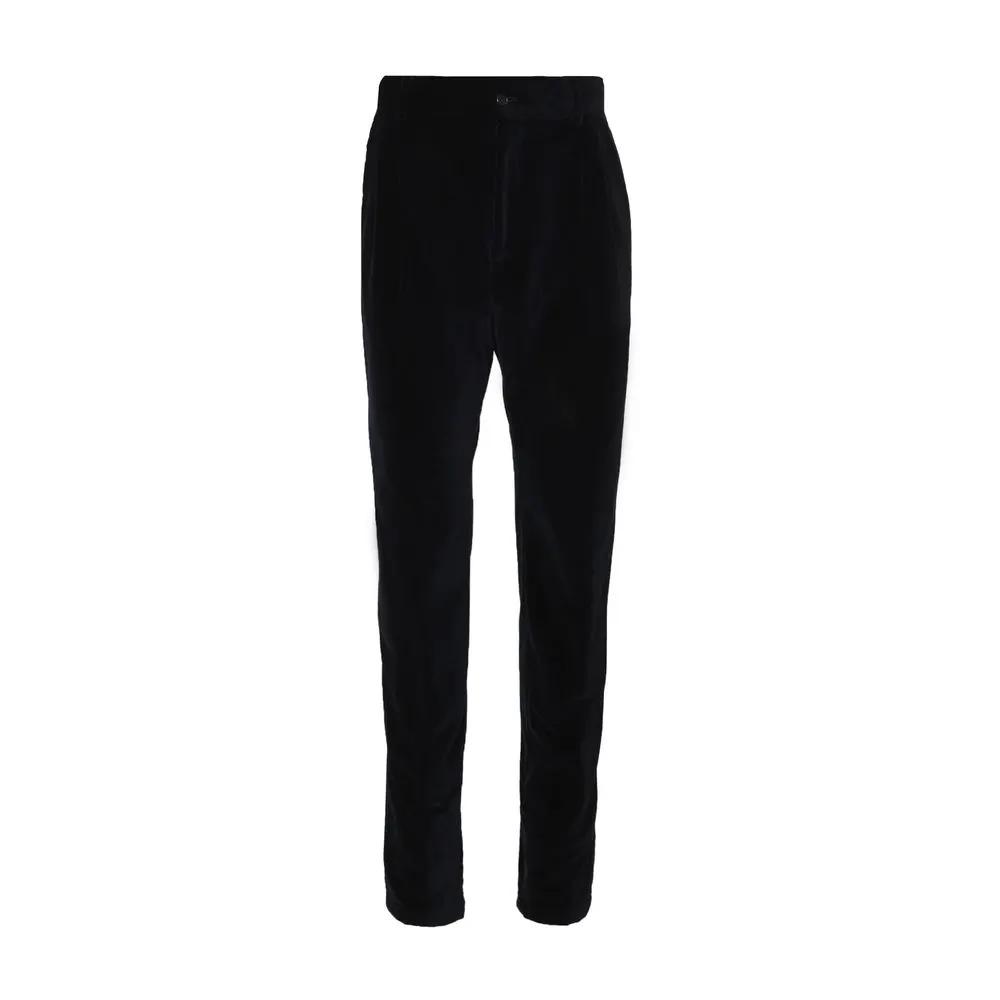 Pantalon décontracté en coton noir Dolce &amp; Gabbana