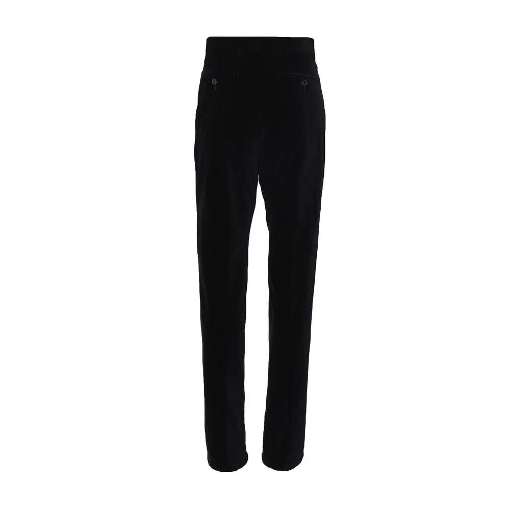Pantalon décontracté en coton noir Dolce &amp; Gabbana