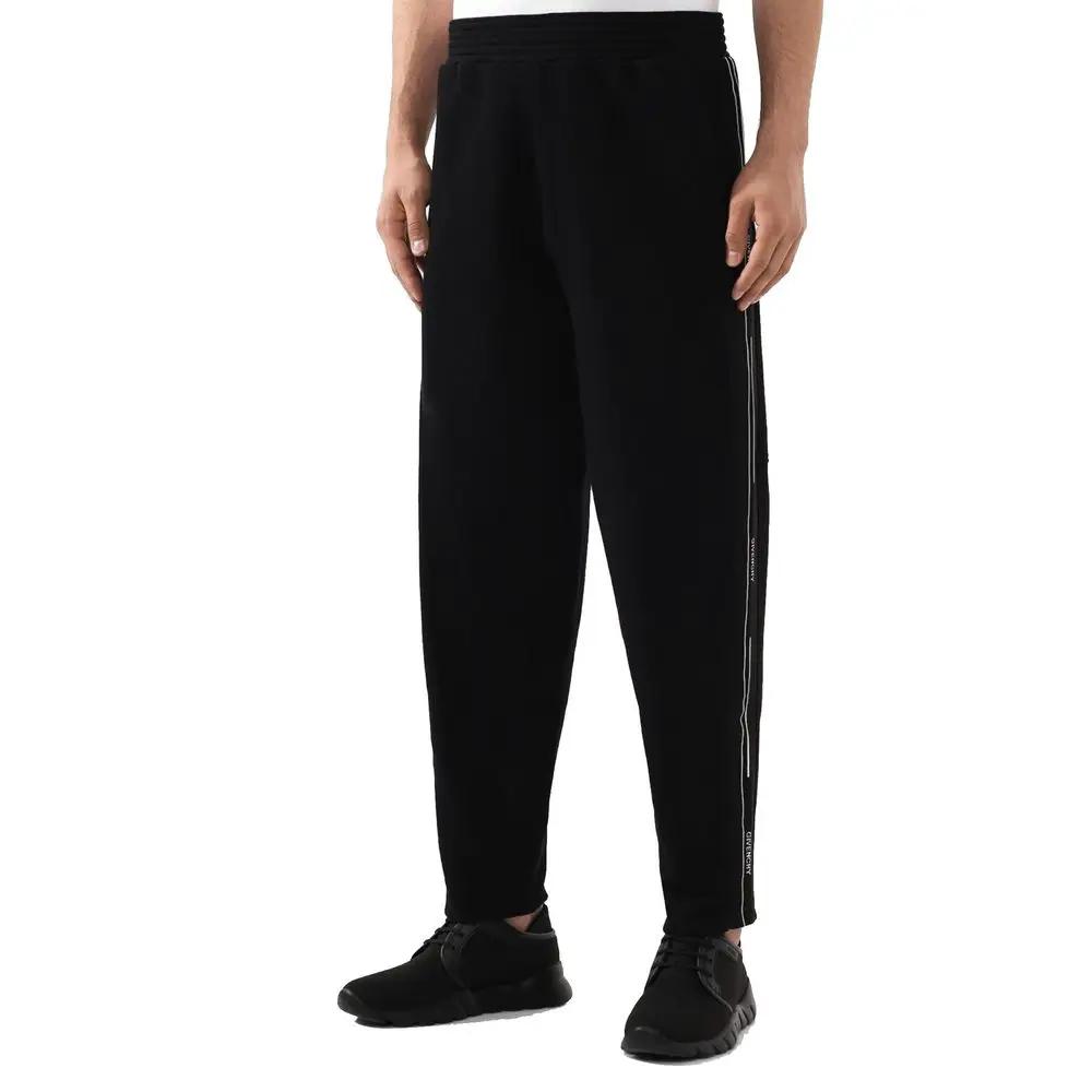 Men’s Black Cotton Joggers – Givenchy Logo Sweatpants Made in Italy