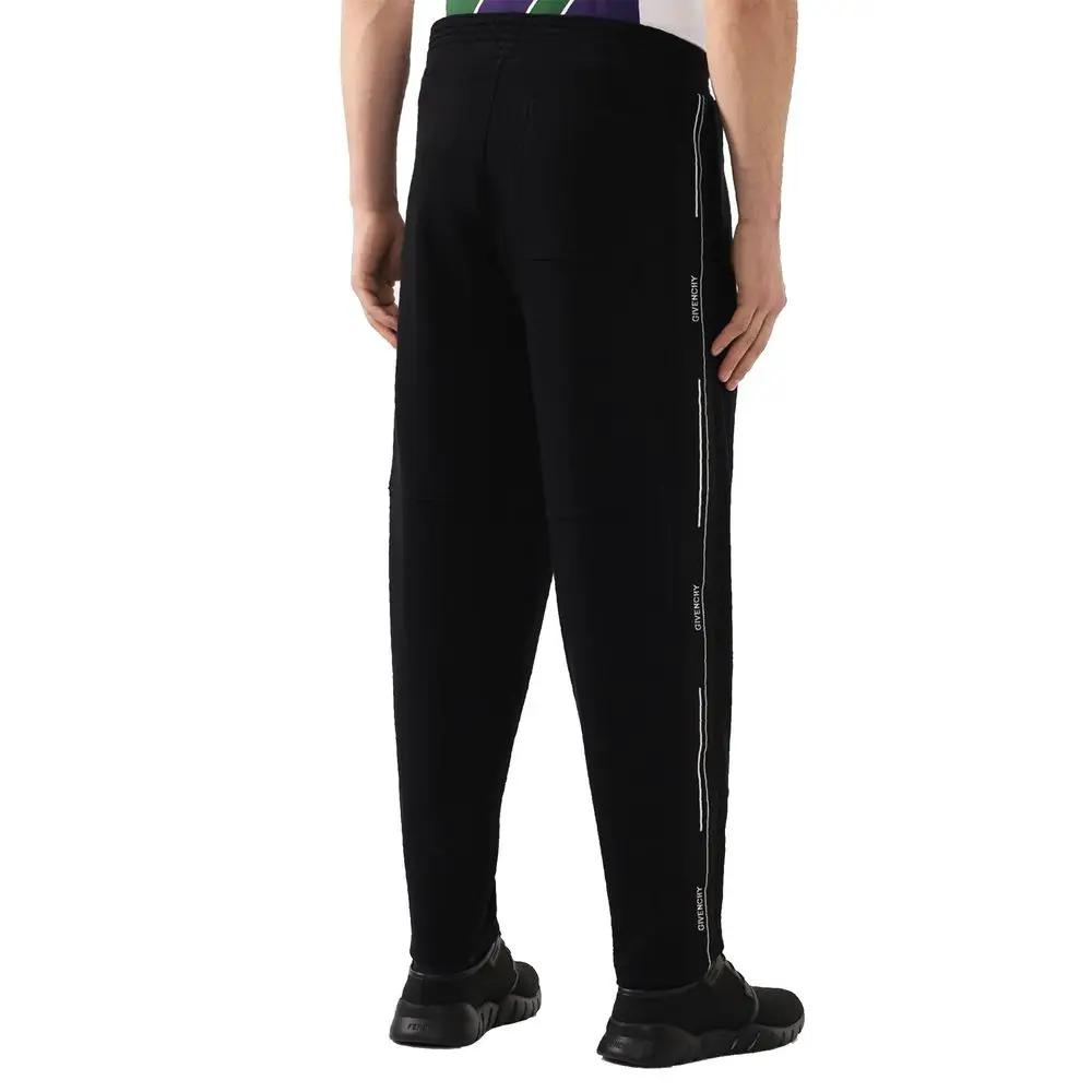 Men’s Black Cotton Joggers – Givenchy Logo Sweatpants Made in Italy