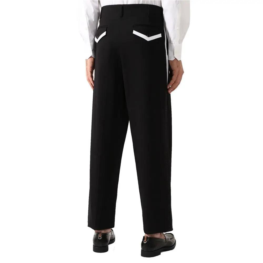 Pantalon noir coton stretch homme – Dolce & Gabbana pantalon casual chic