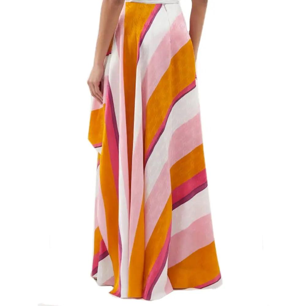 Pantalon soie multicolore femme – Fendi logo all-over Italie