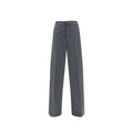 Men’s Grey Wool Tailored Pants – Jil Sander High-Waisted Trousers Made in Italy