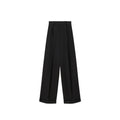 Women’s Black Cotton Silk Wide-Leg Pants – Loewe Relaxed Tailored Trousers Made in Italy