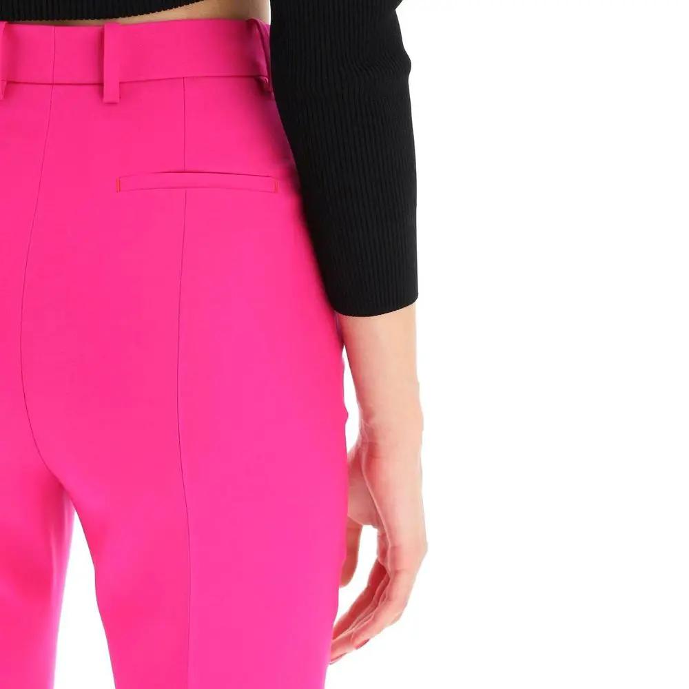 Women’s Multicolor Cropped Wool Pants – Alexander McQueen Tailored Trousers Made in Italy