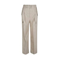 Women’s Beige Cotton Cargo Pants – Prada Tailored Utility Trousers Made in Italy