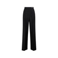 Women’s Black Mohair Wide-Leg Pants – Prada Elastic Waist Tailored Trousers Made in Italy