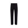 Men’s Blue Cotton Silk Pants – Salvatore Ferragamo Tailored Casual Trousers Made in Italy