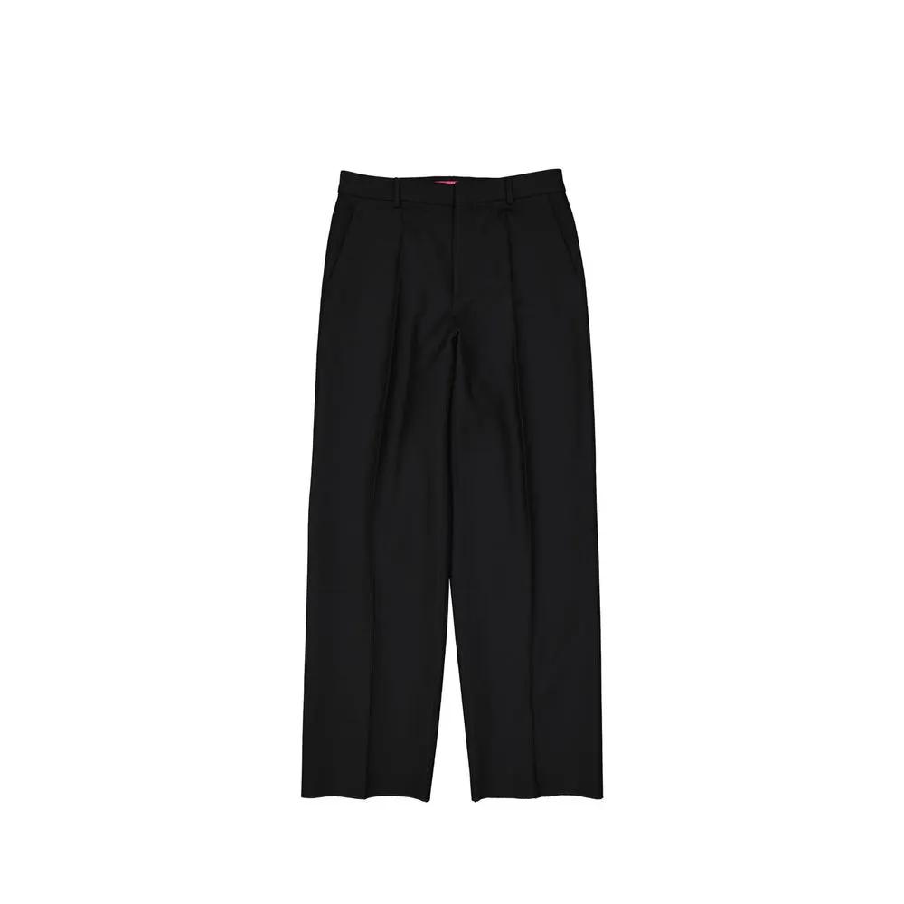 Women’s Black Flared Silk Wool Pants – Valentino Tailored Trousers Made in Italy