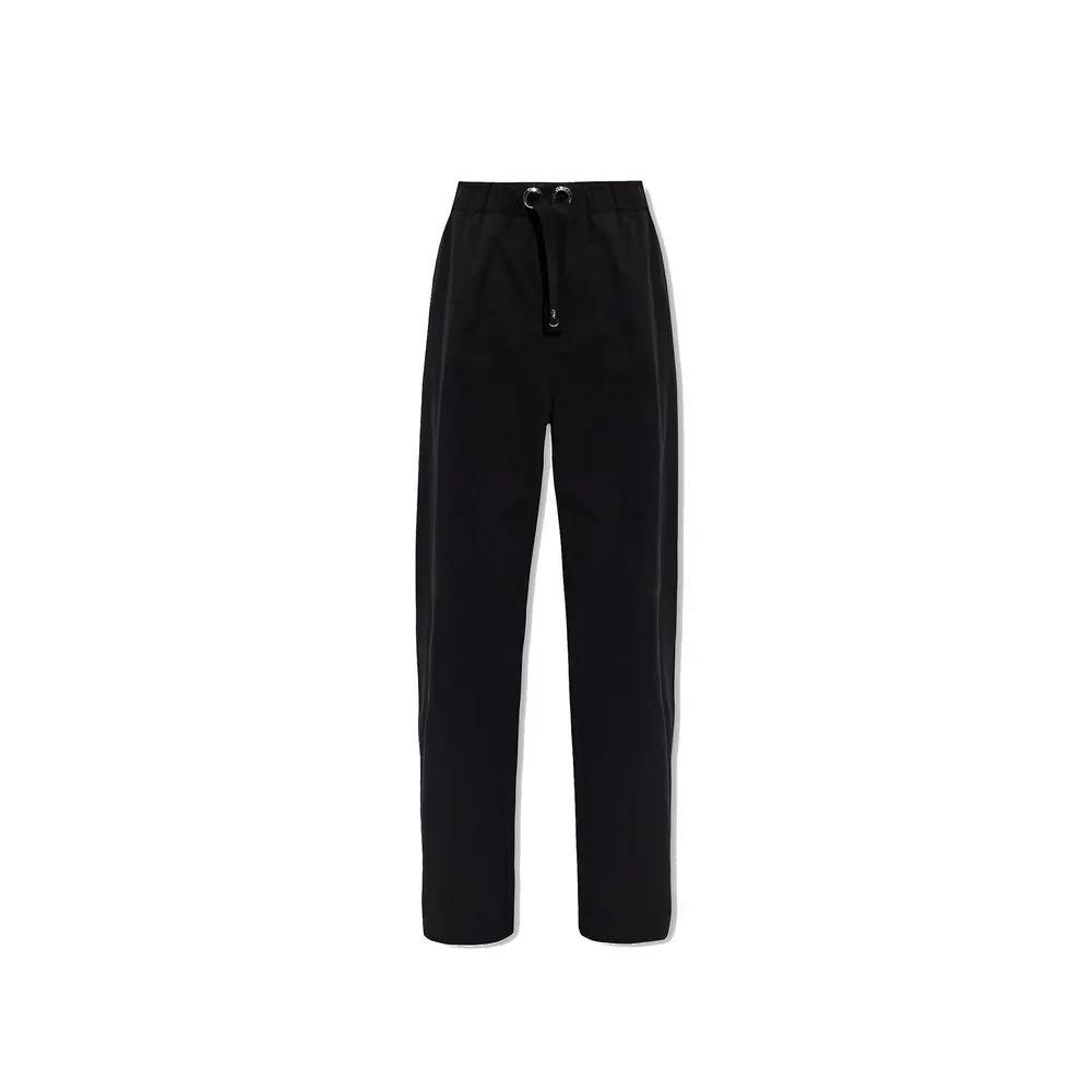 Men’s Black Cotton Drawstring Pants – Versace Straight-Leg Casual Trousers