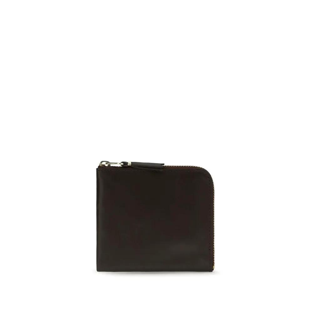 Black Leather Zip Wallet – Comme des Garçons Calfskin Compact Wallet SS26