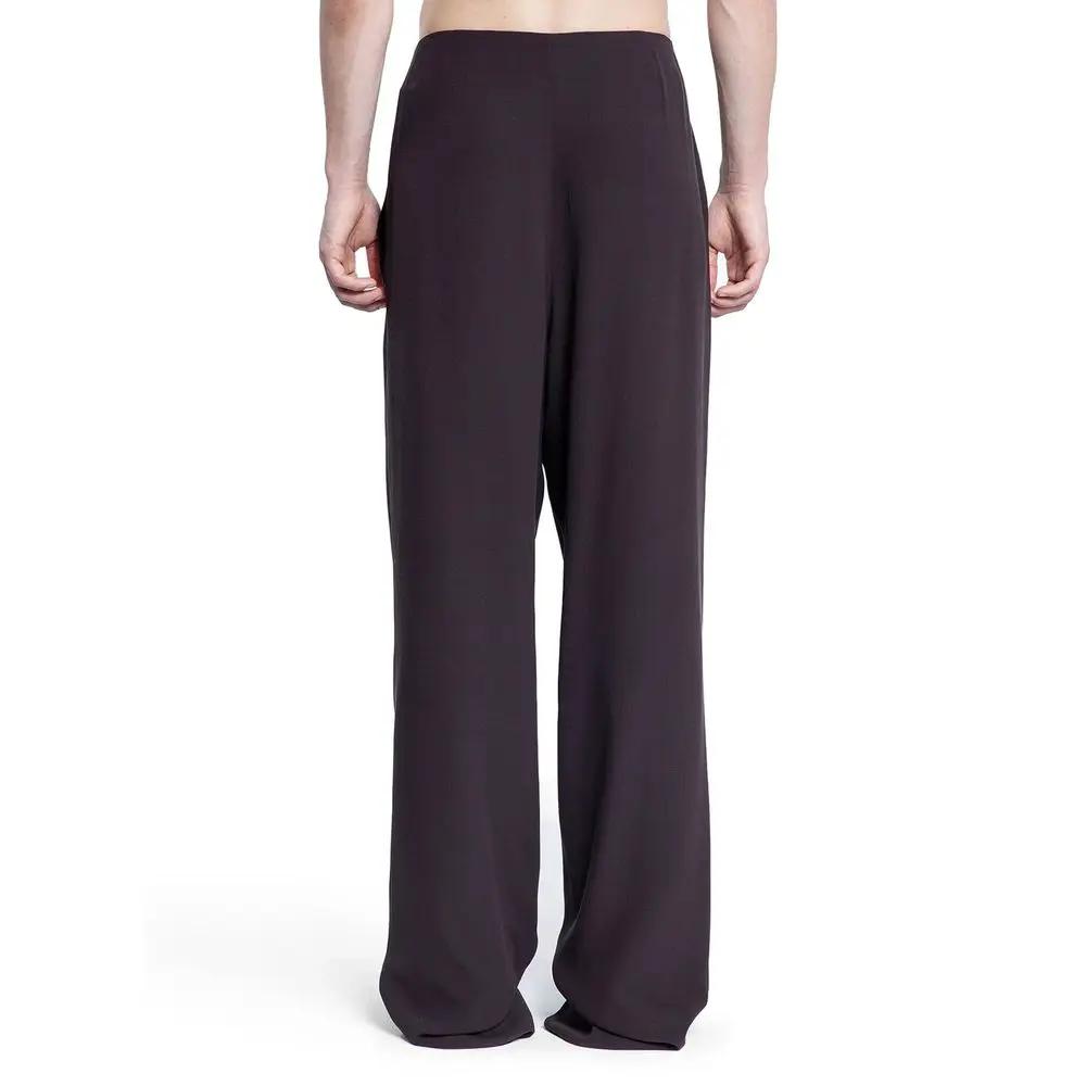 Pantalon soie marron homme – Saint Laurent pantalon droit élégant