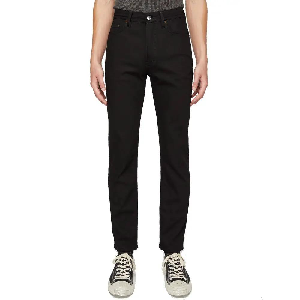 Men’s Black Straight-Leg Jeans – Acne Studios Cotton Blend Denim Pants
