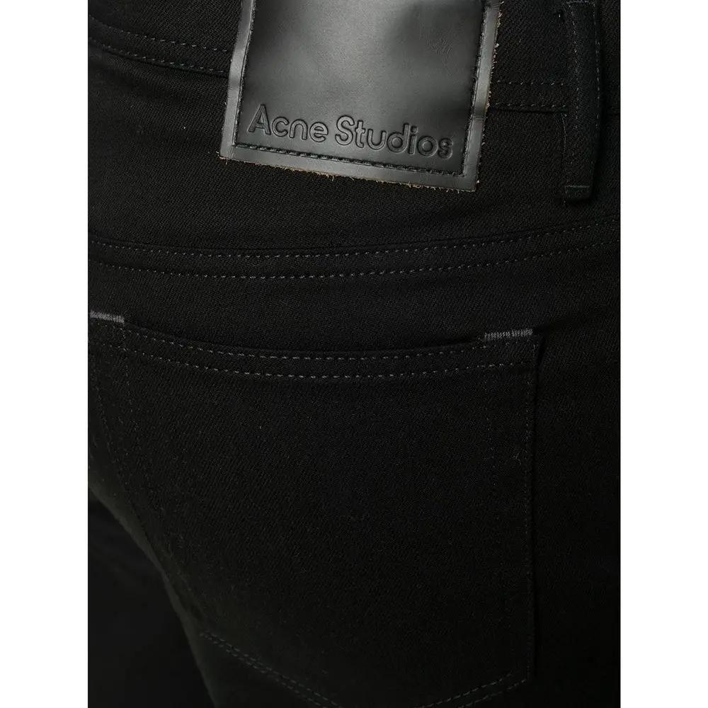 Men’s Black Straight-Leg Jeans – Acne Studios Cotton Blend Denim Pants