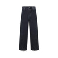Men’s Black Cotton Jeans – Gucci Logo Patch Denim Pants Made in Italy