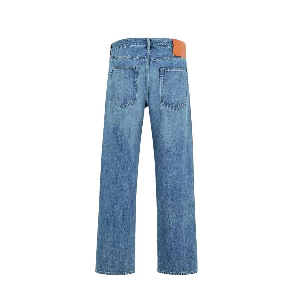 Men’s Blue Straight-Leg Jeans – Jil Sander Minimalist Cotton Denim Made in Italy