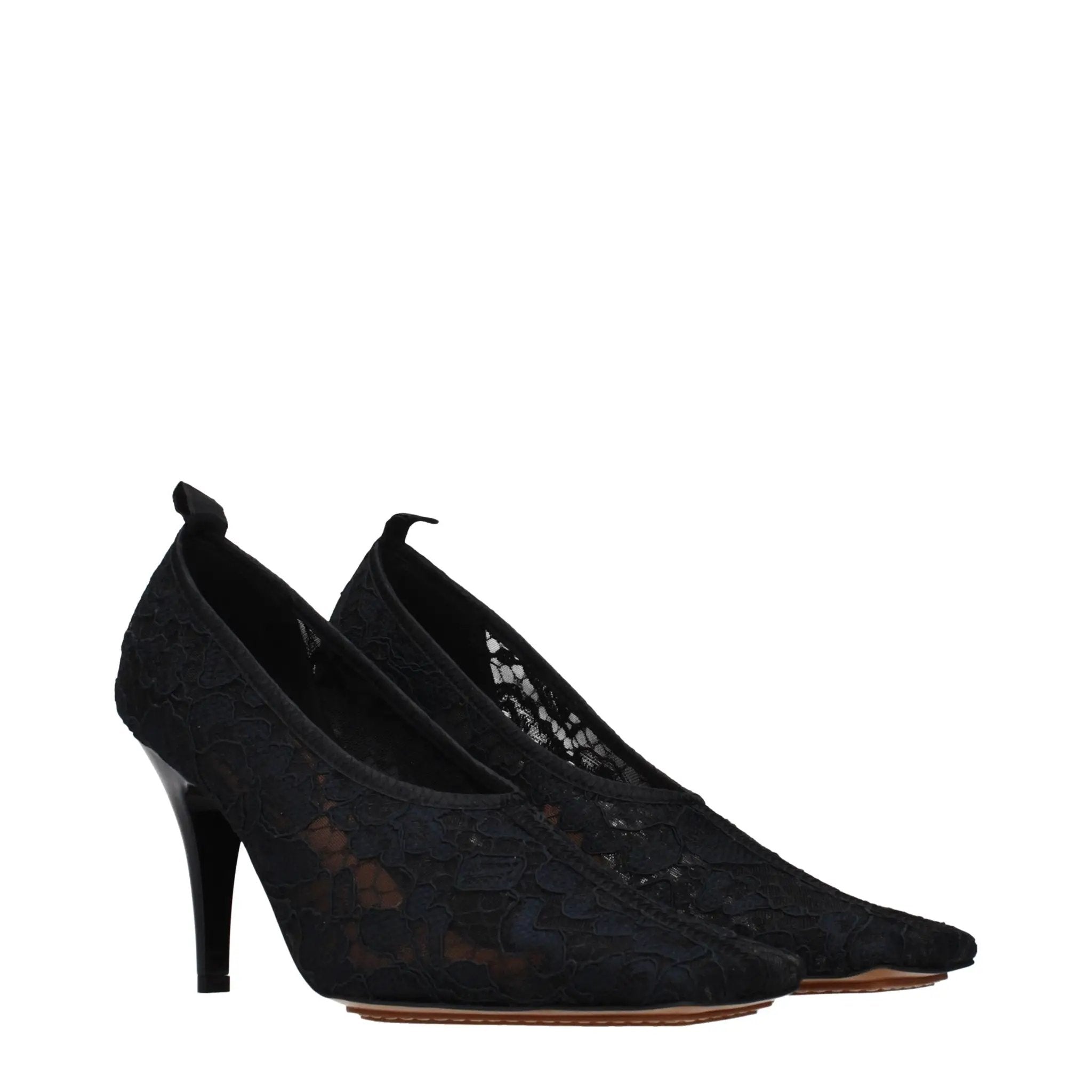 Escarpins noirs en tissu à talon haut Stella McCartney