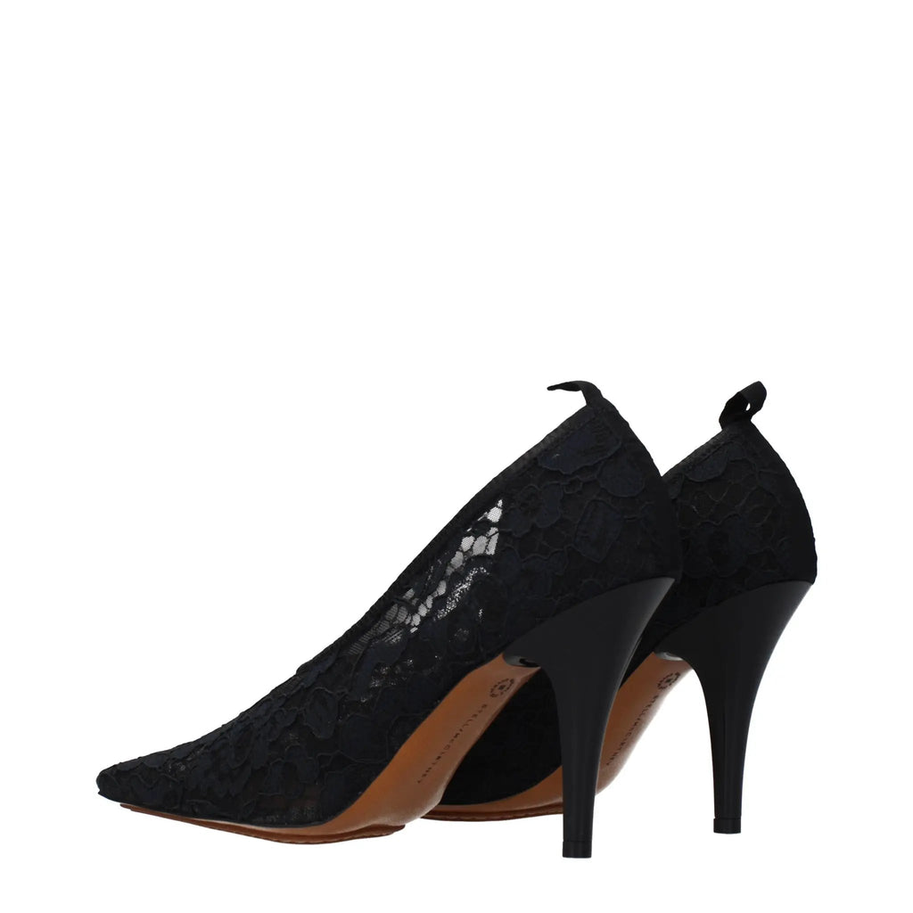Escarpins noirs en tissu à talon haut Stella McCartney