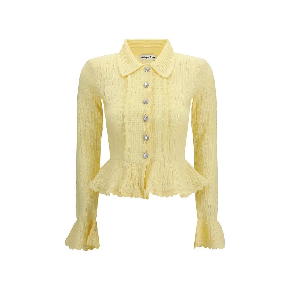 Self-Portrait Bicolor Viscose Cardigan