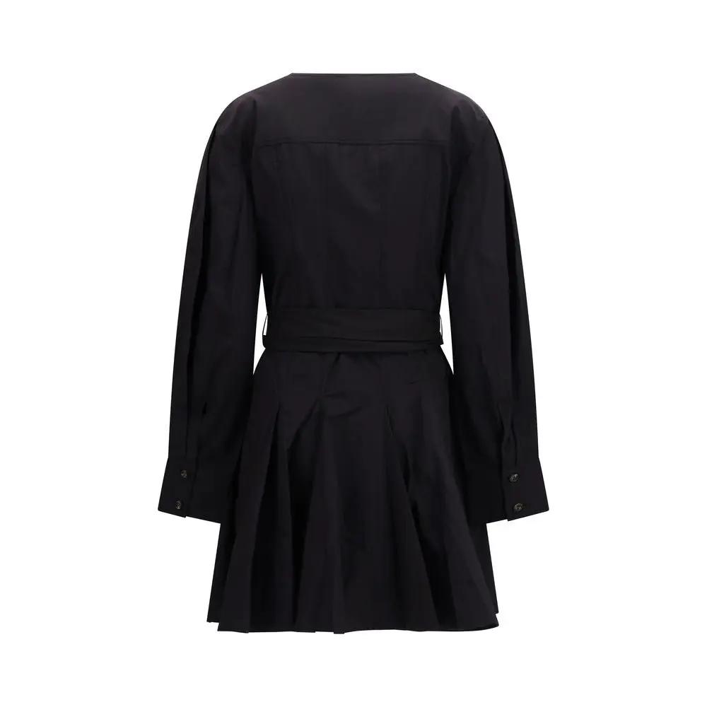 Robe décontractée en coton noir Ganni