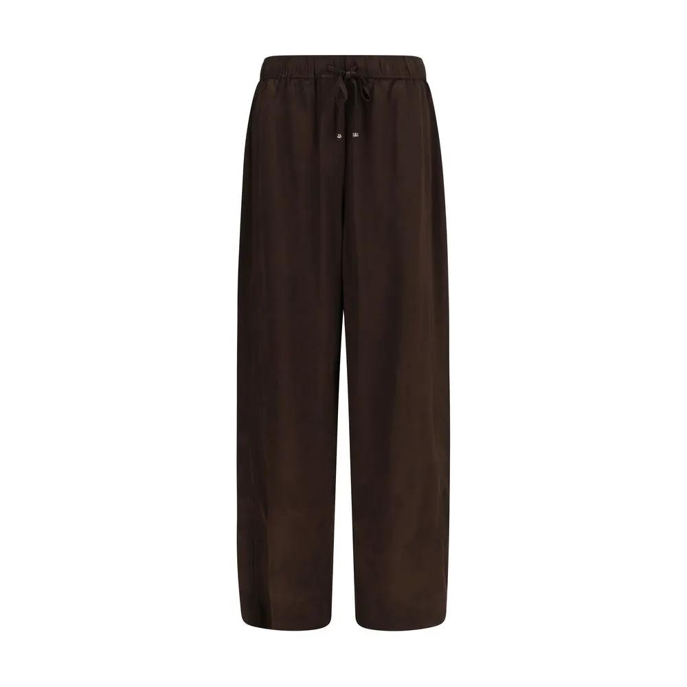Pantalon décontracté Ganni marron en acétate