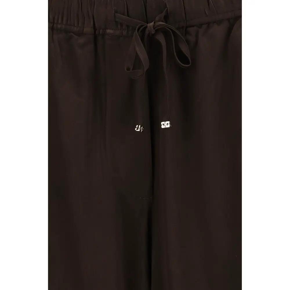 Pantalon décontracté Ganni marron en acétate