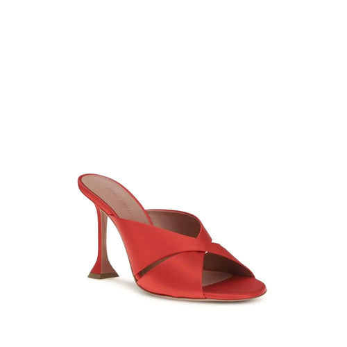 Sandales Amina Muaddi en soie multicolore à talon aiguille