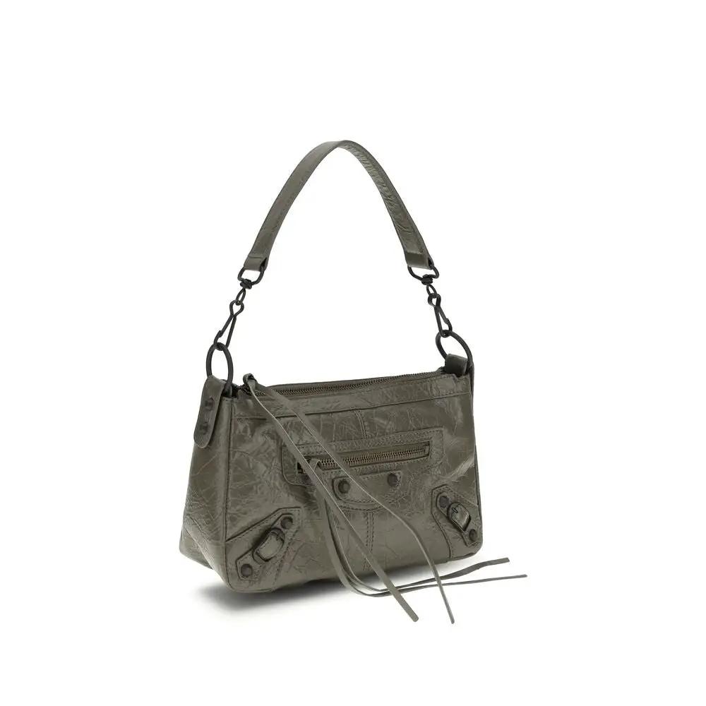 Balenciaga Sac à bandoulière bicolore en agneau Ovis Aries Aries
