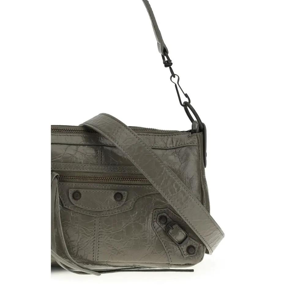 Balenciaga Sac à bandoulière bicolore en agneau Ovis Aries Aries