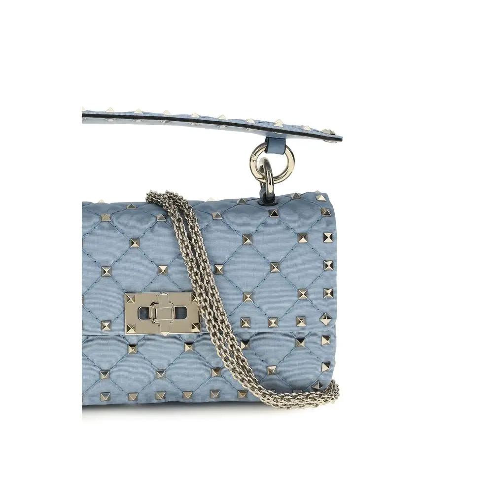 Sac à bandoulière Valentino Garavani bleu en agneau Ovis Aries