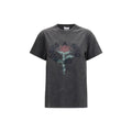 T-shirt en coton gris Ganni